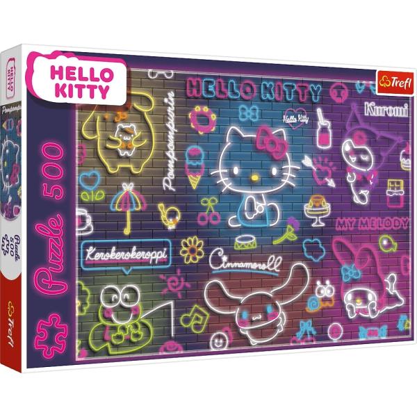 Trefl Puzzle 500 Hello Kitty neonová