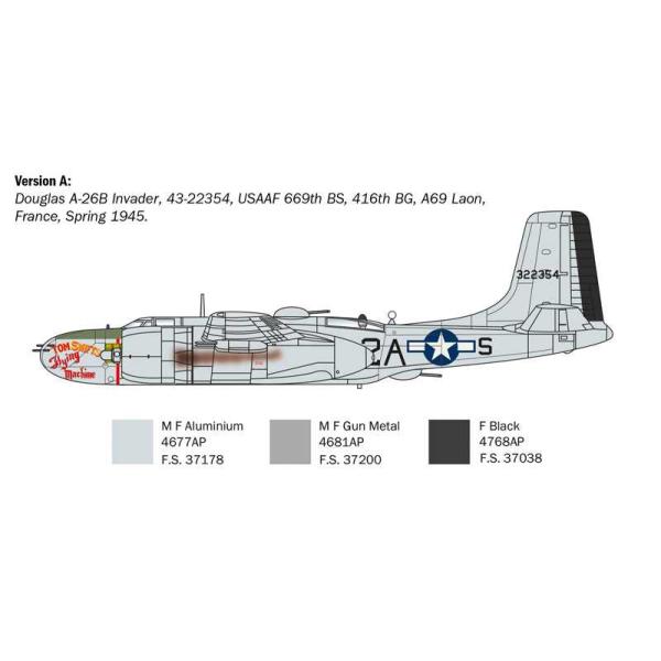 Model Kit letadlo 1274 - A-26 A/B Invader (1:72) (obrázek 4)