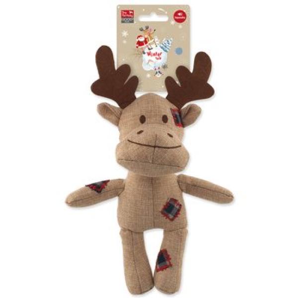 Hračka Dog Fantasy Winter Tale Sob juta pískací 30cm (obrázek 6)
