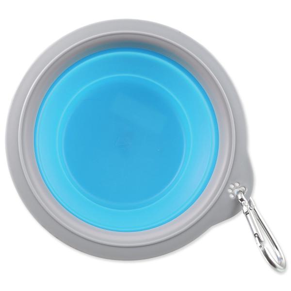 Miska Dog Fantasy cestovní skládací modrá 18×6,5cm