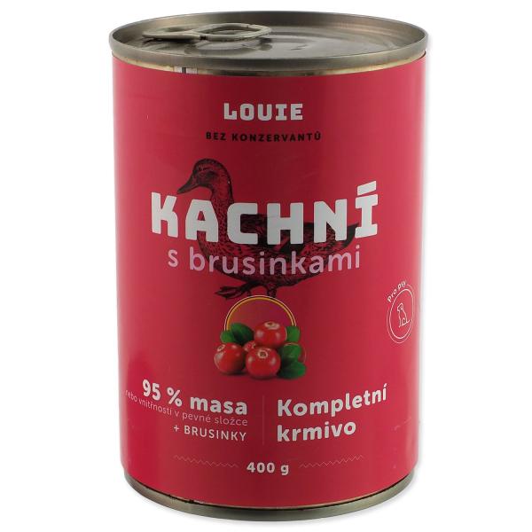Konzerva LOUIE kačacie s brusincami, vitamínmi a minerálmi 400g
