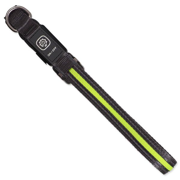 Obojek Dog Fantasy USB LED nylonový svítící S-M zelený 1,9x35-50cm (obrázek 3)