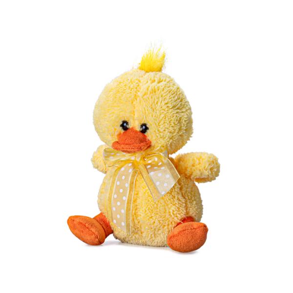 Kačička plyšová 15cm sediaca s mašľou