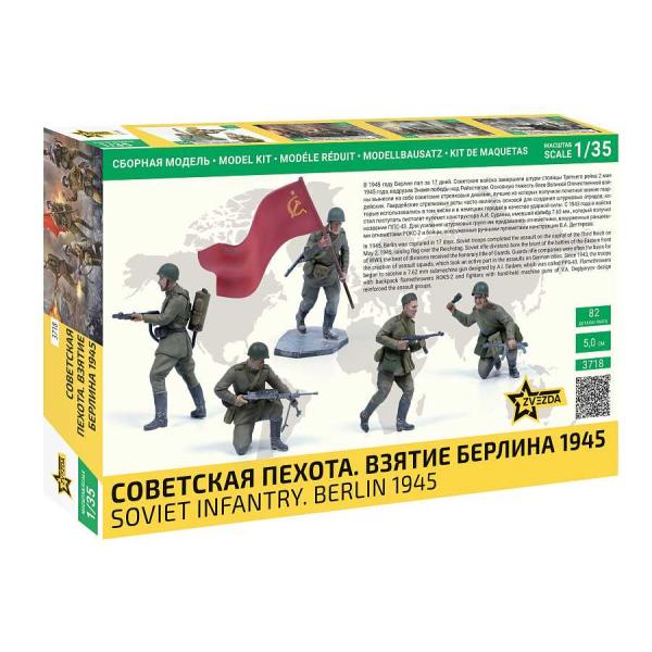 Model Kit figurky 3718 – Sovětská pěchota Berlín 1945 (1:35)