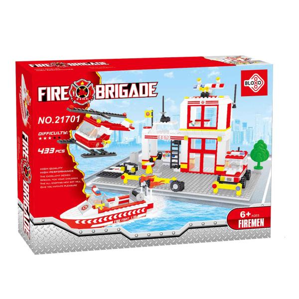 Kompatibilná stavebnica BLOXO hasičská stanica 368 ks