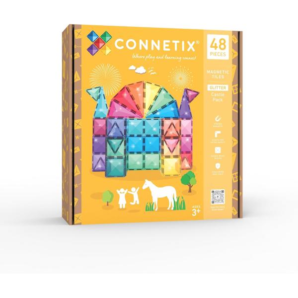 CONNETIX® Glitter Castle Pack magnetická stavebnice 48 ks