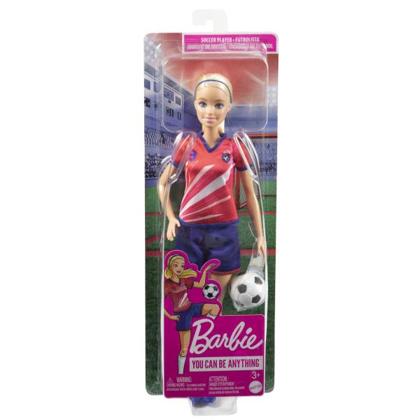 Mattel Barbie Fotbalová panenka - Barbie v červeném dresu (obrázek 4)