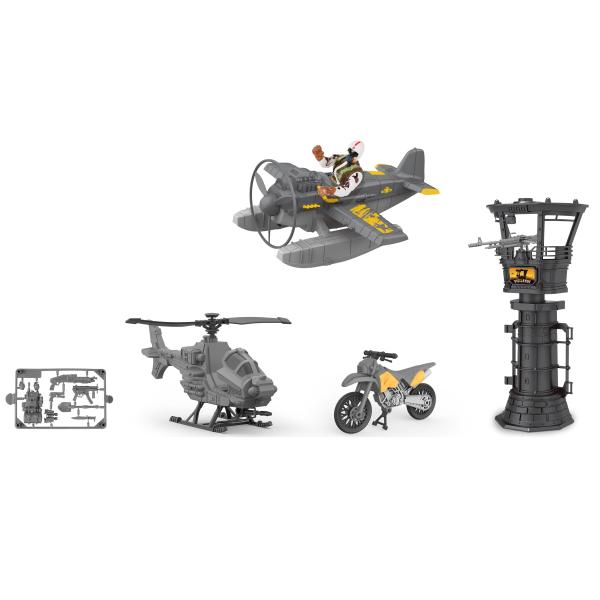 Vojenský set s lietadlom 21cm