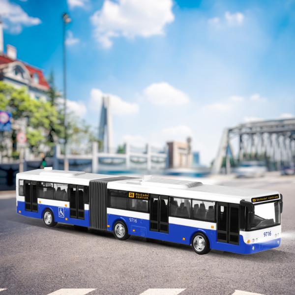 Kloubový autobus, který hlásí zastávky česky 36 cm (obrázek 5)