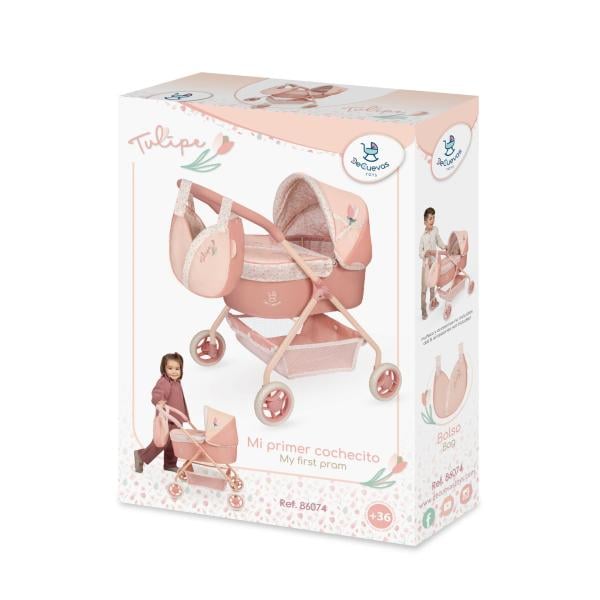 DeCuevas 86074 Můj první kočárek pro panenky s taškou Tulipe 2025 - 56 cm (obrázek 9)
