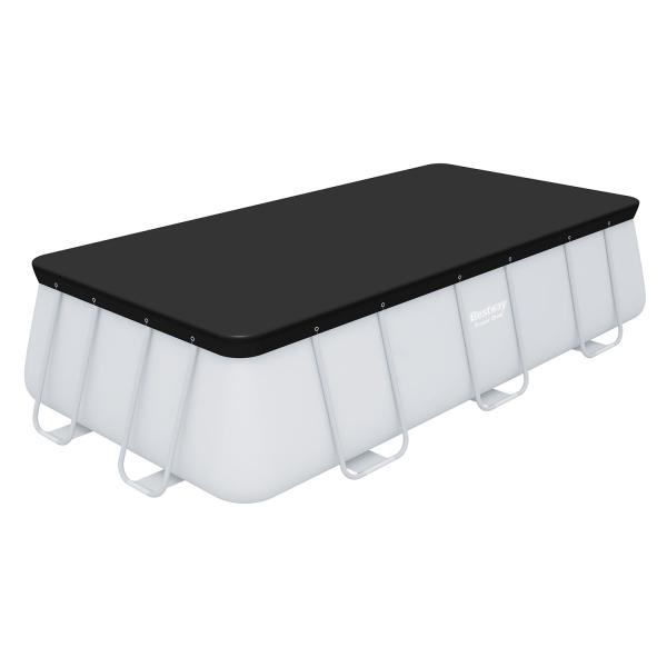 Bestway 58232 Obdélníkový kryt bazénu s rámem 412 x 201 cm, černý