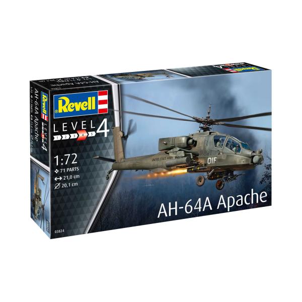 Plastic ModelKit vrtulník 03824 - AH-64A Apache (1:72)