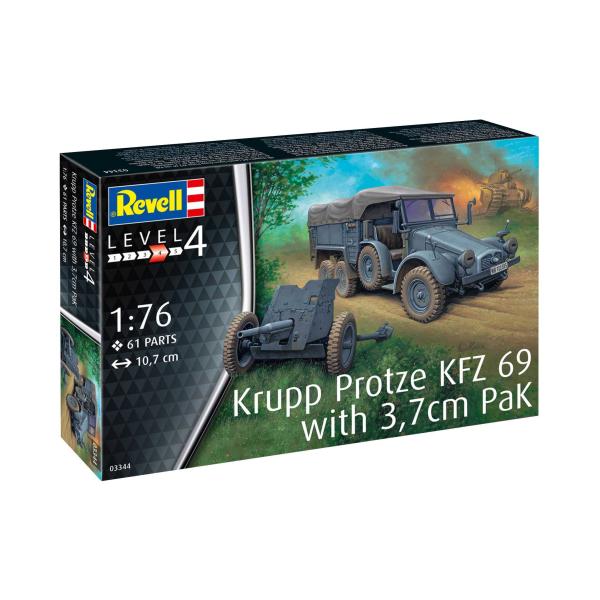 Plastic ModelKit military 03344 - Krupp Protze KFZ 69 s 3,7cm Pak (1:76)