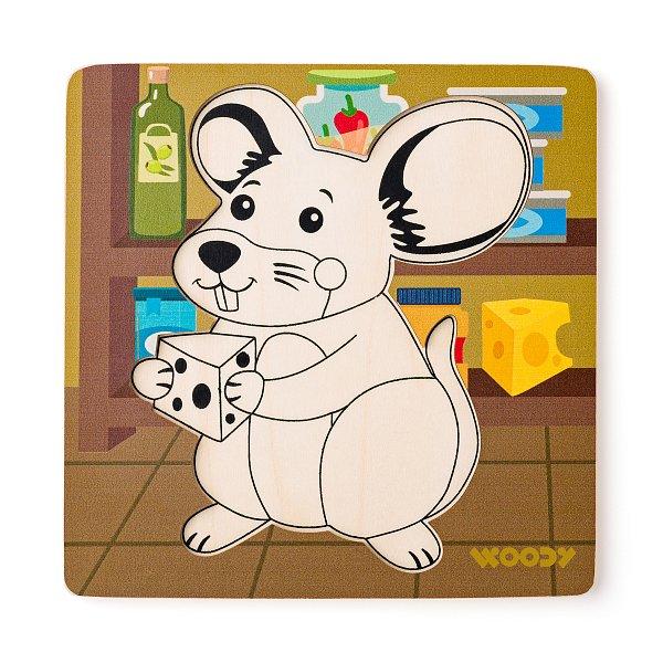 Woody Puzzle Baby – myška