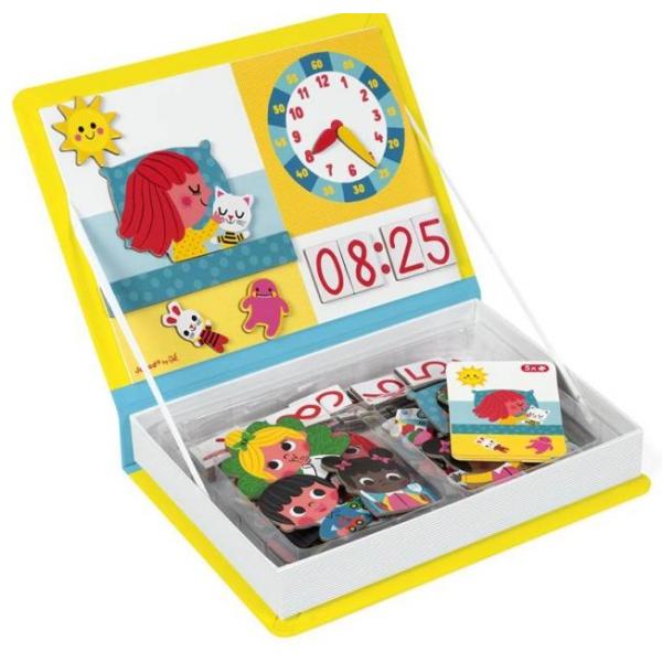 Janod Magnetibook Hodiny Magnetická kniha pro děti