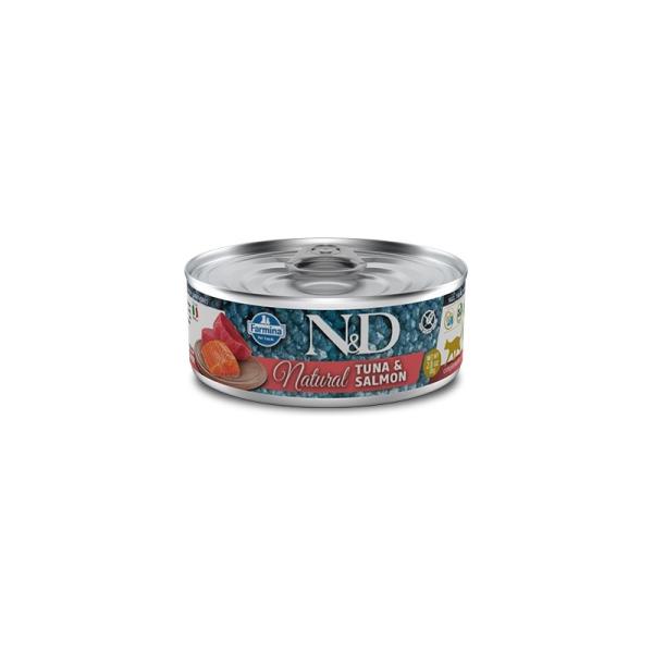 N&D CAT NATURAL TUNA & SALMON 70 GR