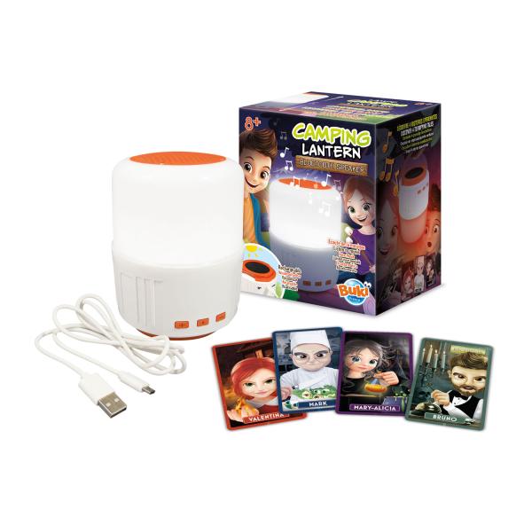 Kempingová lampa s reproduktorom