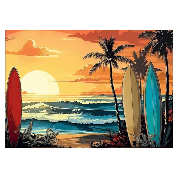 Trefl Puzzle 1000 USA Collection: Surfing Sunset