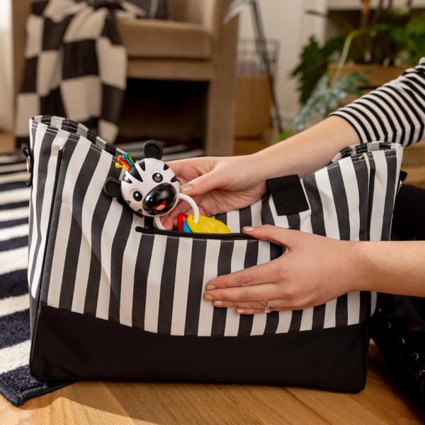 BABY EINSTEIN Kousátko s chrastítkem zebra Zen™ Shake-a-Shape bez BPA 0m+ (obrázek 6)