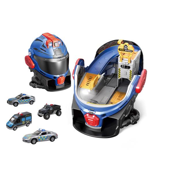 Policajná stanica prilba s efektami  20x32x20 cm