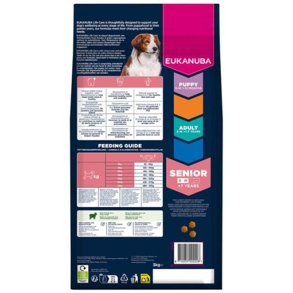 Krmivo EUKANUBA Senior Small and Medium bohaté na jehněčí 3 kg (obrázek 4)