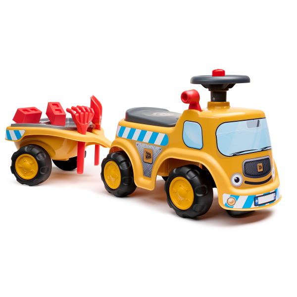 Falk Traktor Baby JCB s volantom, klaksónom a prívesom
