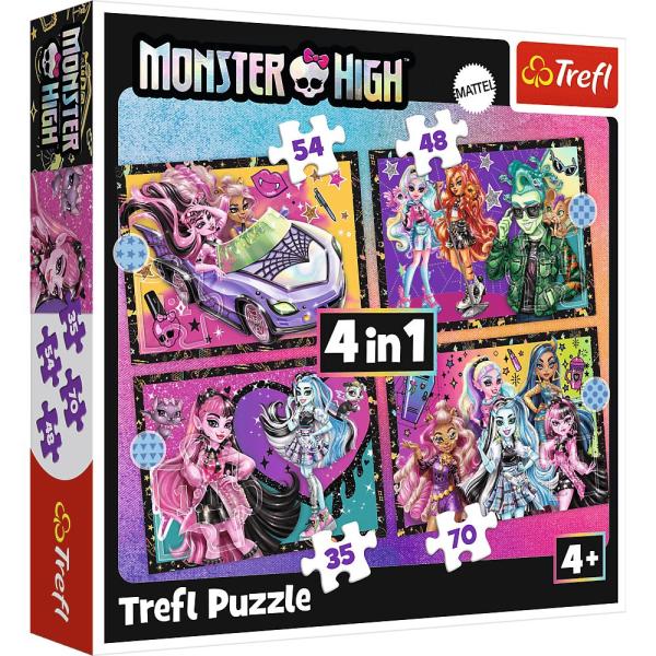 TREFL Puzzle Monster High: Elektrizující den 4v1