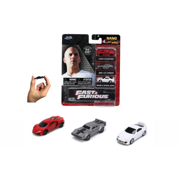 Jada Rychle a zběsile set 3 aut Nano Cars 1,65″ Wave 4
