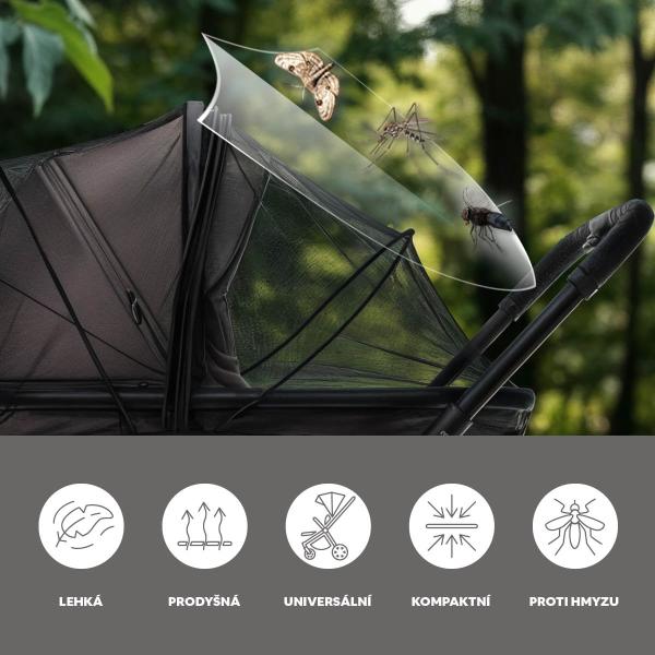 Moskytiéra na kočárek universal exclusive, Black
