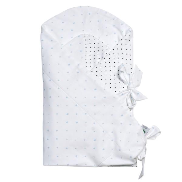 Envoltorio de algodón BIO Blue and Black Dots 85x85cm