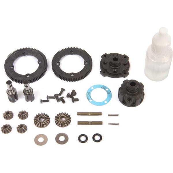 Differenziale centrale TLR completo, ingranaggi in metallo: 22X-4