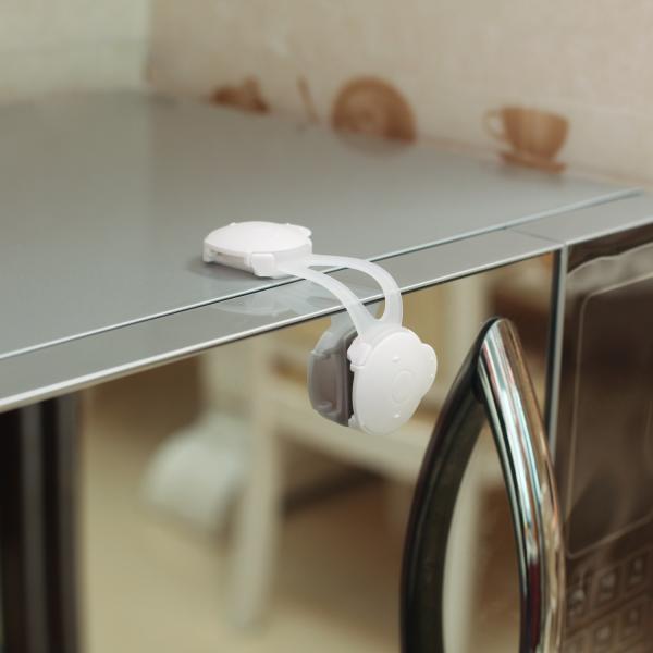 Mini zámek skříněk ohebný 2ks, white