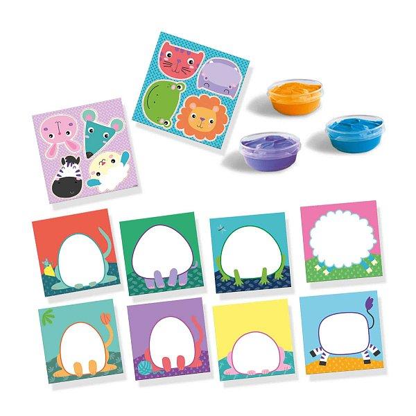 Prstové barvy – dobarvování zvířátek