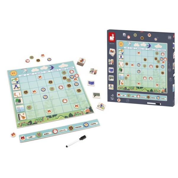 Janod Magnetický plánovač Rodinný rozvrh EN