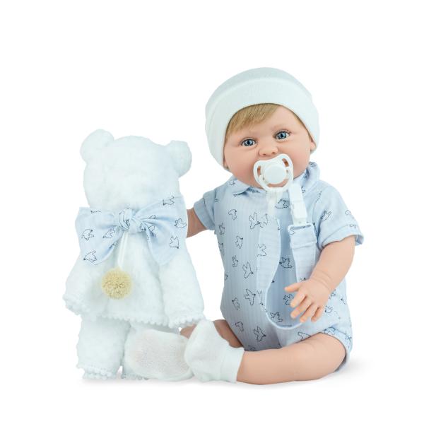 MARINA & PAU bábätko Sugar Teddy Blue 42cm