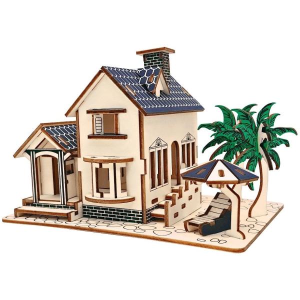 Woodcraft Drevené 3D puzzle Dom na pláži