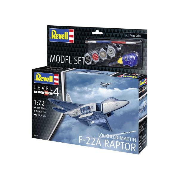 ModelSet letadlo 63858 - Lockheed Martin F-22A Raptor (1:72) (obrázek 9)