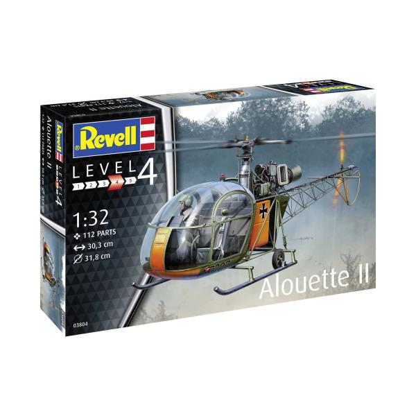 Plastic ModelKit vrtulník 03804 - Alouette II (1:32)
