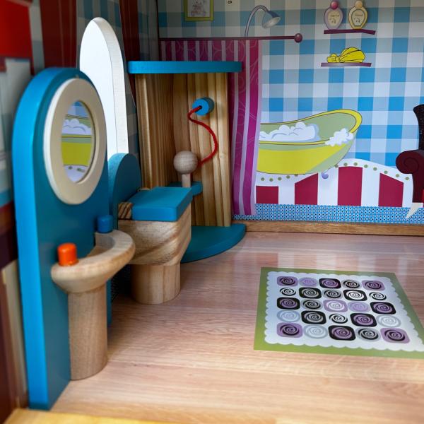 Dřevěný domeček pro panenky 60×30×90 cm (obrázek 10)