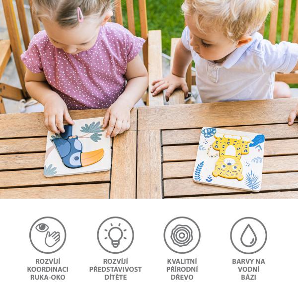 Dřevěné puzzle malé, Fox (obrázek 3)