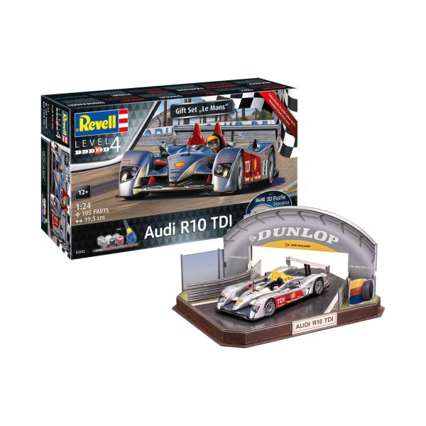 Gift-Set Diorama 05682 - Audi R10 TDI + 3D Puzzle (LeMans Racetrack) (1:24)