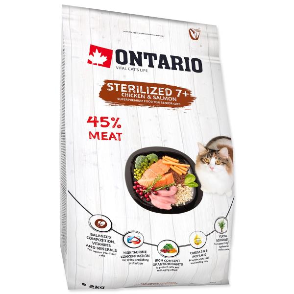 Ontario Sterilized 7+ Chicken & Salmon 2 Kg-image