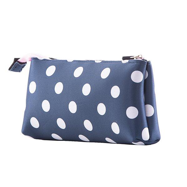 PIXIE CREW velké pouzdro modré s bílými tečkami