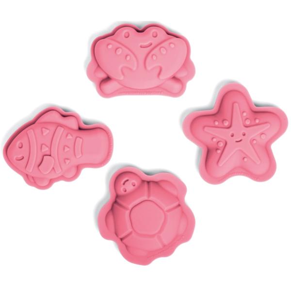Bigjigs Toys Silikónové formičky ružové Coral