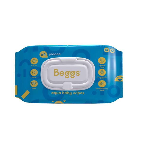 Beggs Vlhčené splachovateľné obrúsky (64 ks)