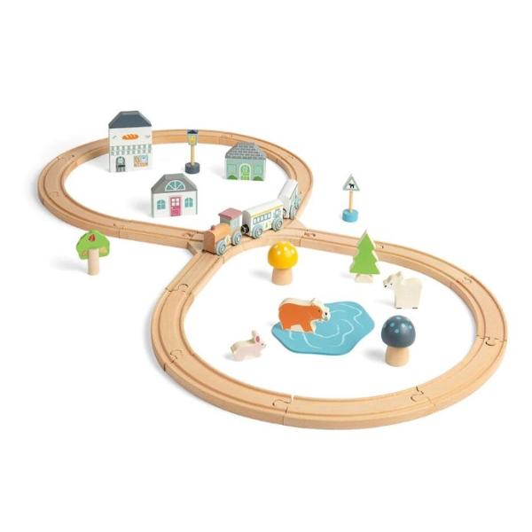 Bigjigs Toys Drevená vláčikodráha pri lese