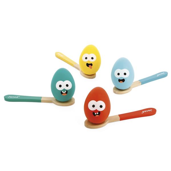 Janod Narodeninová hra Preteky s vajíčkom