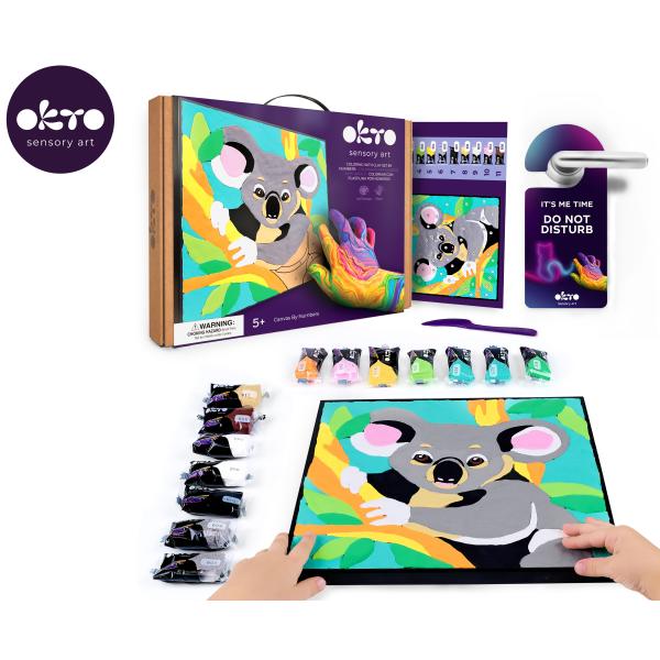 OKTO Malování hmotou podle čísel „Koala“ 29×29 cm