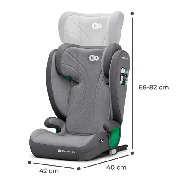 KINDERKRAFT Autosedačka Junior Fix 2 100-150 cm Rocket Grey (obrázek 10)