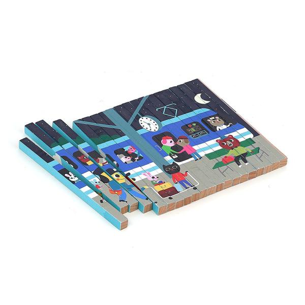 Vilac Dřevěná 4D skládačka Dopravní prostředky (obrázek 4)